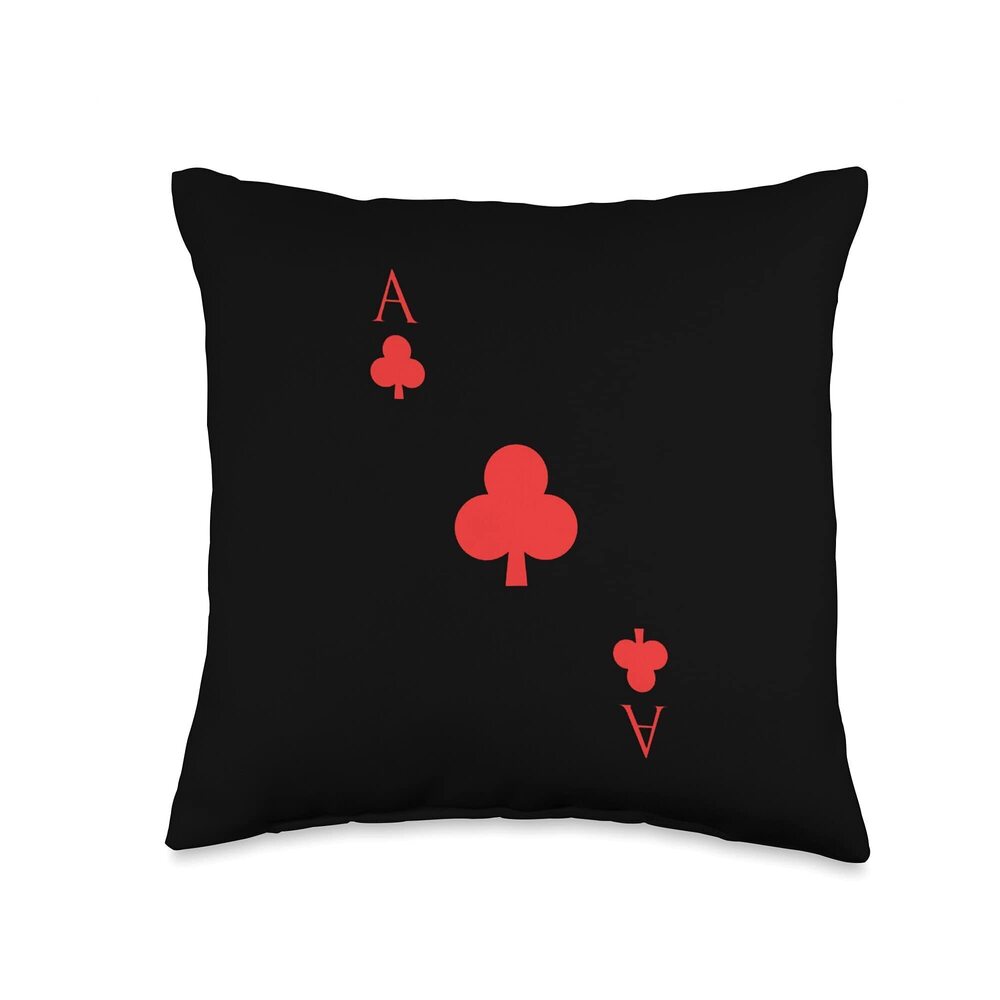 6329 Ace of Red Clubs Halloween Cards T-Shirt Throw Pillow